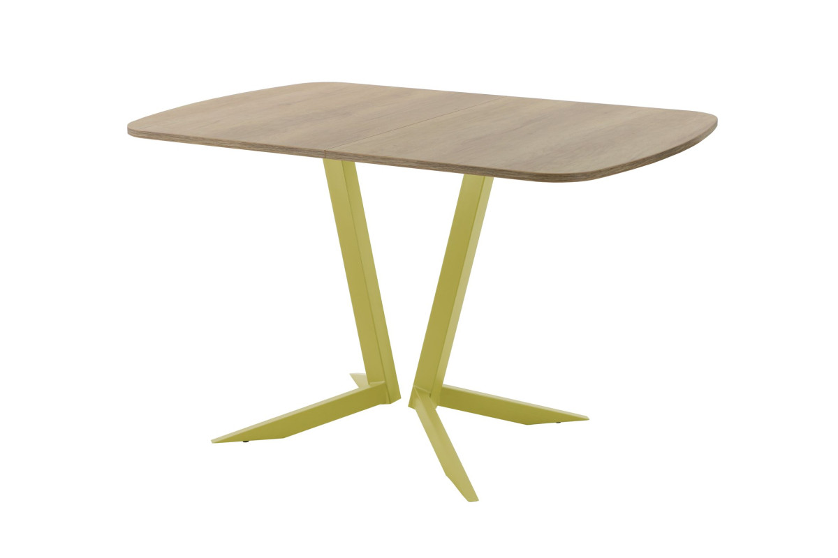 Обеденный стол AMC Elite (серии SLIM) / E19(1100) D2 (золото/Дуб Небраска Натуральный)