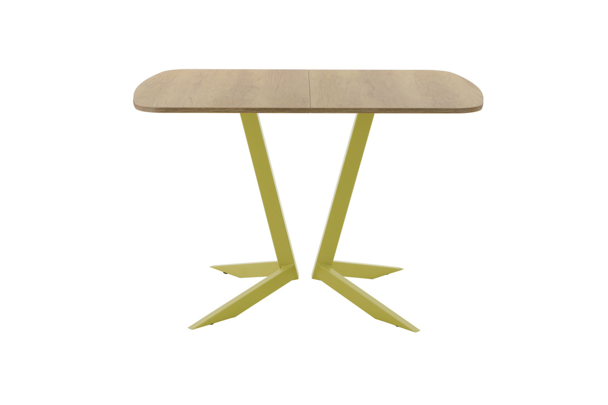 Обеденный стол AMC Elite (серии SLIM) / E19(1100) D2 (золото/Дуб Небраска Натуральный)