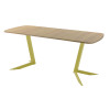 Обеденный стол AMC Elite (серии SLIM) / E19(1100) D2 (золото/Дуб Небраска Натуральный)