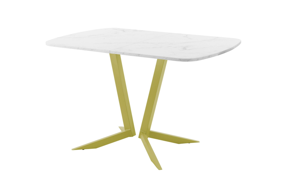 Обеденный стол AMC Elite (серии SLIM) / E19(1100) D2 (золото/Мрамор Кристалл)