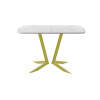 Обеденный стол AMC Elite (серии SLIM) / E19(1100) D2 (золото/Мрамор Кристалл)