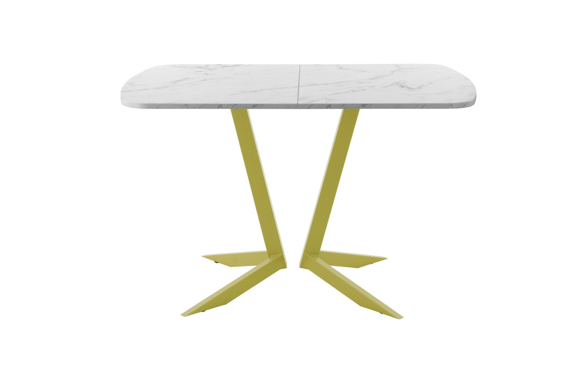 Обеденный стол AMC Elite (серии SLIM) / E19(1100) D2 (золото/Мрамор Кристалл)