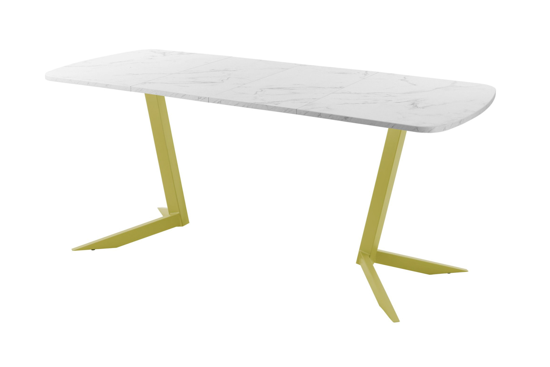 Обеденный стол AMC Elite (серии SLIM) / E19(1100) D2 (золото/Мрамор Кристалл)