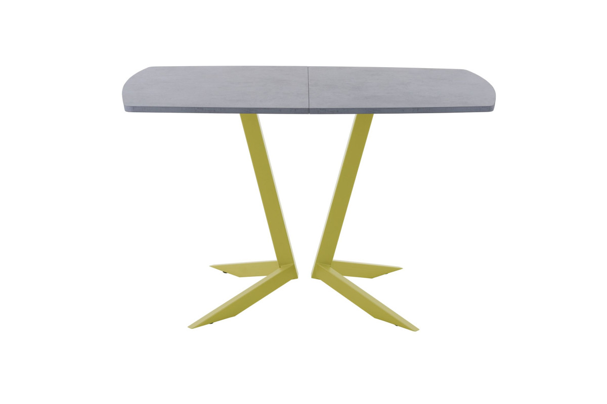 Обеденный стол AMC Elite (серии SLIM) / E19(1100) D2 (золото/Бетон Чикаго светло-серый)