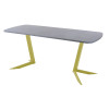 Обеденный стол AMC Elite (серии SLIM) / E19(1100) D2 (золото/Бетон Чикаго светло-серый)