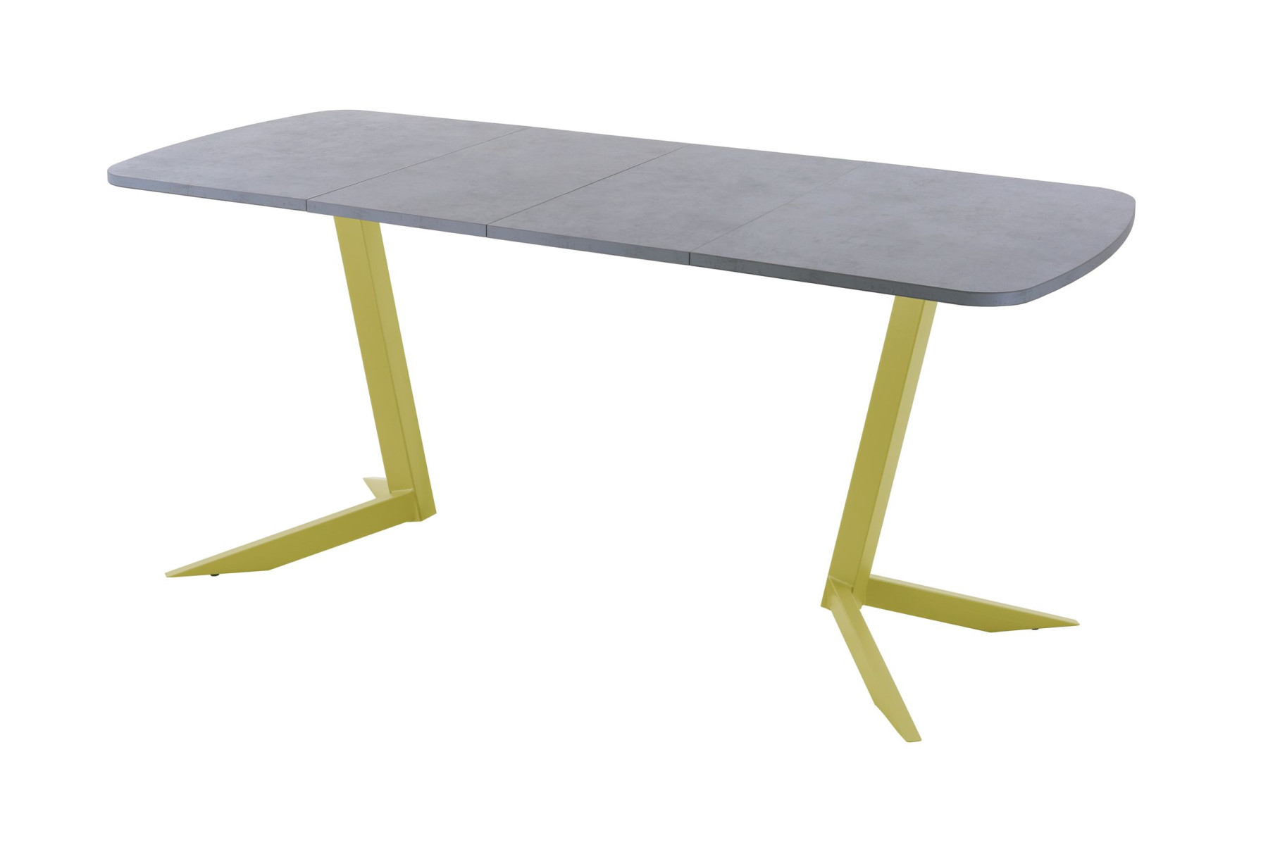 Обеденный стол AMC Elite (серии SLIM) / E19(1100) D2 (золото/Бетон Чикаго светло-серый)