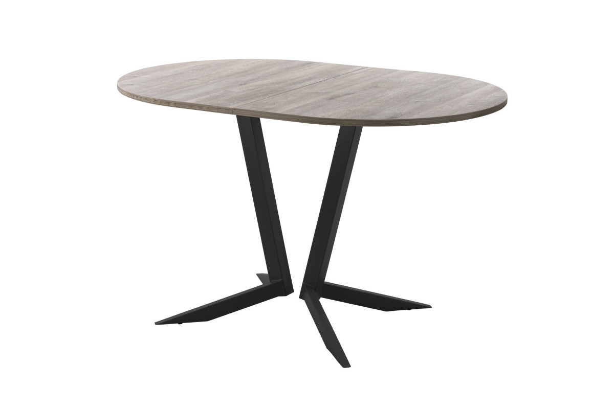 Обеденный стол AMC Elite (серии SLIM) / E19(1200) D3 (черный/Дуб Уайт-Ривер песочно-бежевый)