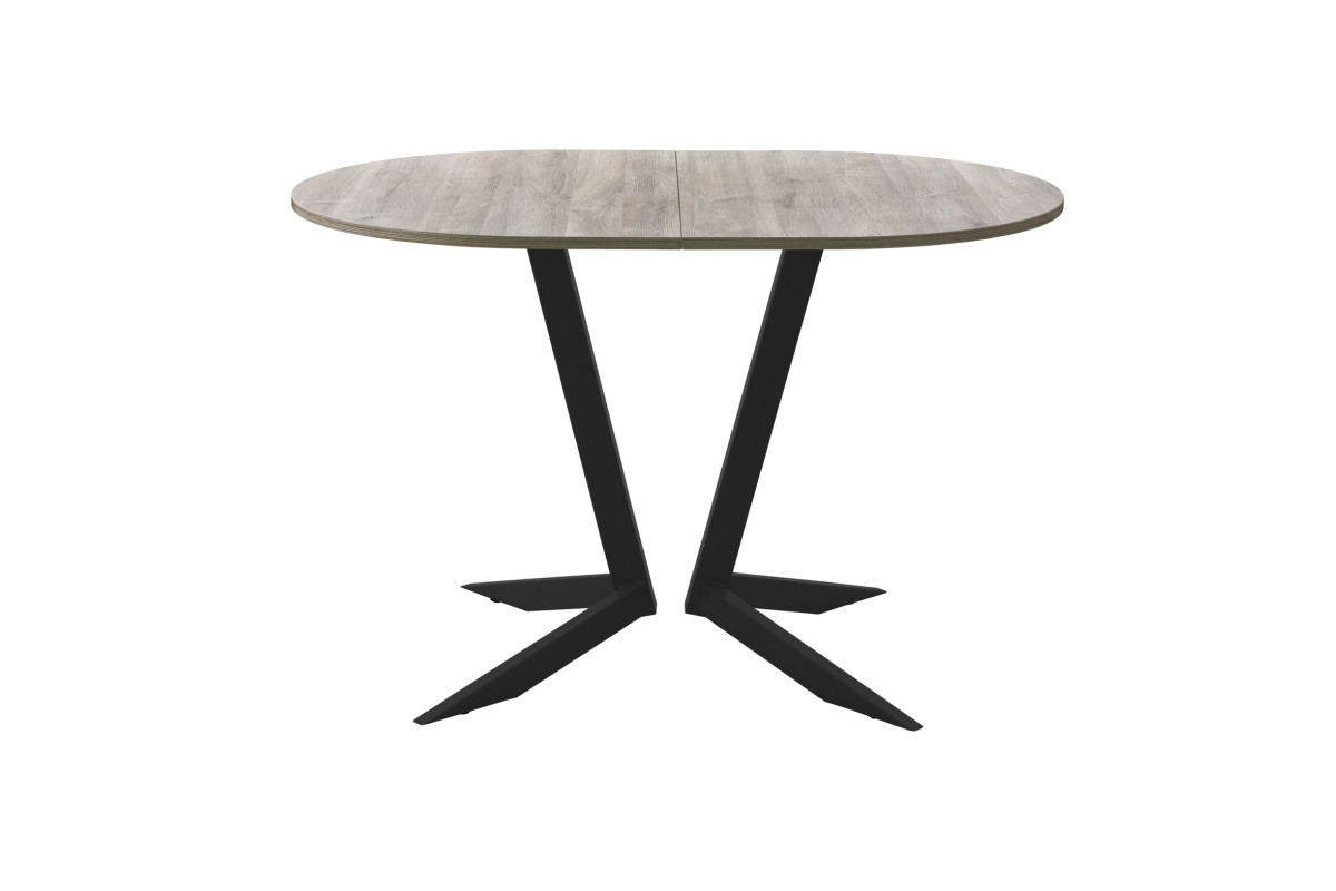 Обеденный стол AMC Elite (серии SLIM) / E19(1200) D3 (черный/Дуб Уайт-Ривер песочно-бежевый)