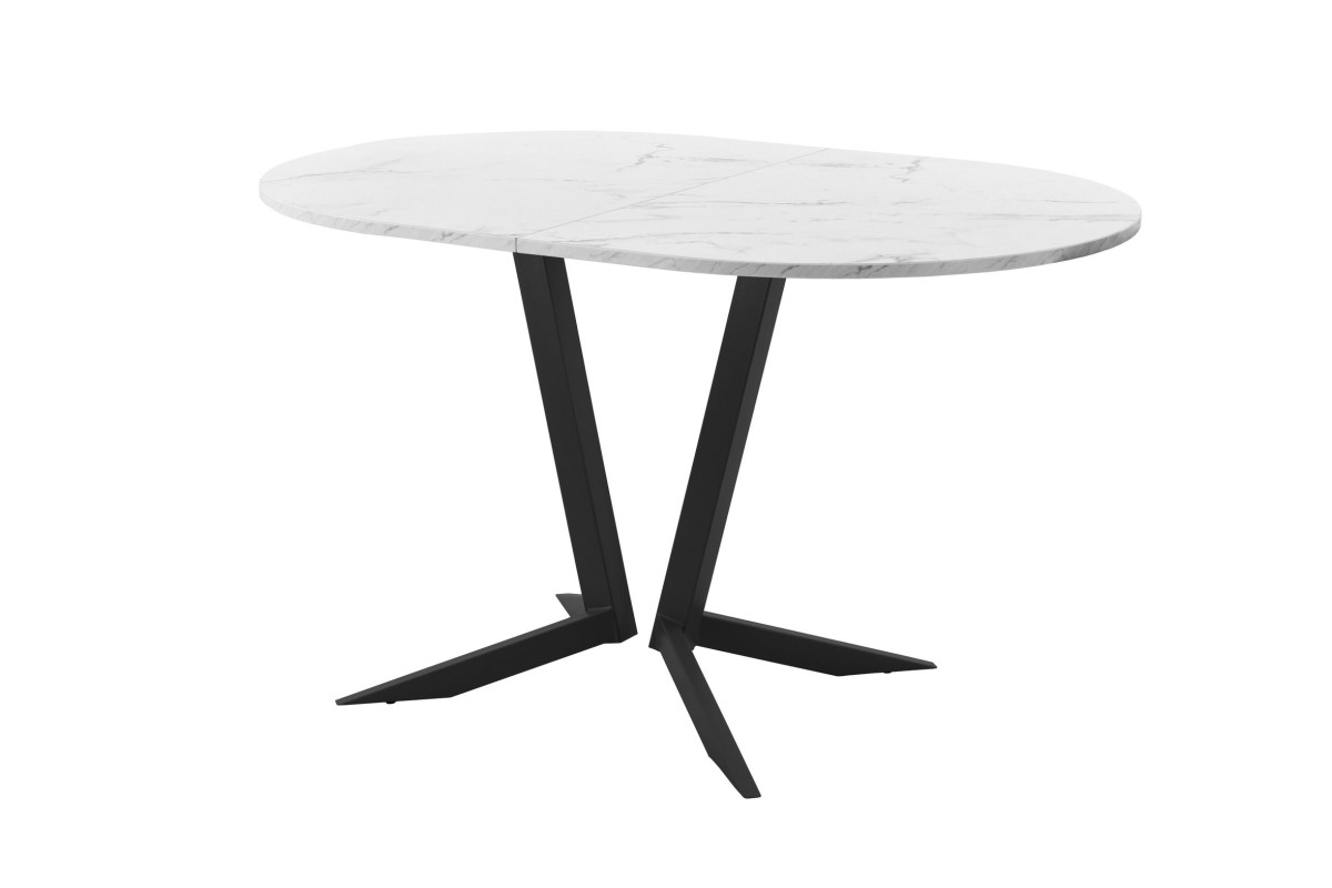 Обеденный стол AMC Elite (серии SLIM) / E19(1100) D3 (черный/Мрамор Кристалл)