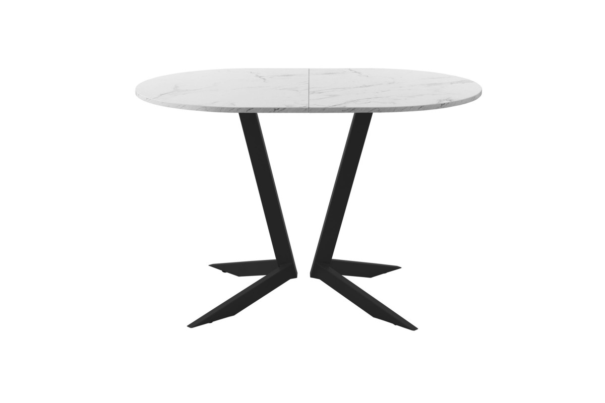 Обеденный стол AMC Elite (серии SLIM) / E19(1100) D3 (черный/Мрамор Кристалл)