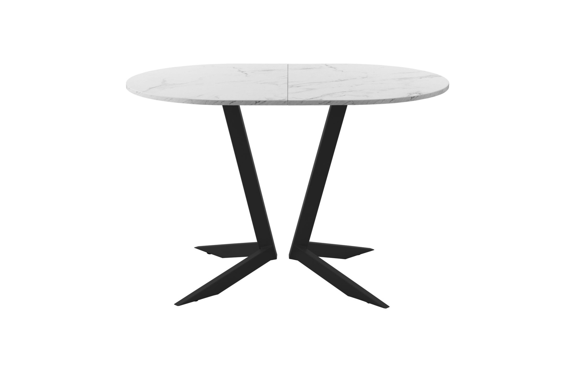 Обеденный стол AMC Elite (серии SLIM) / E19(1100) D3 (черный/Мрамор Кристалл)