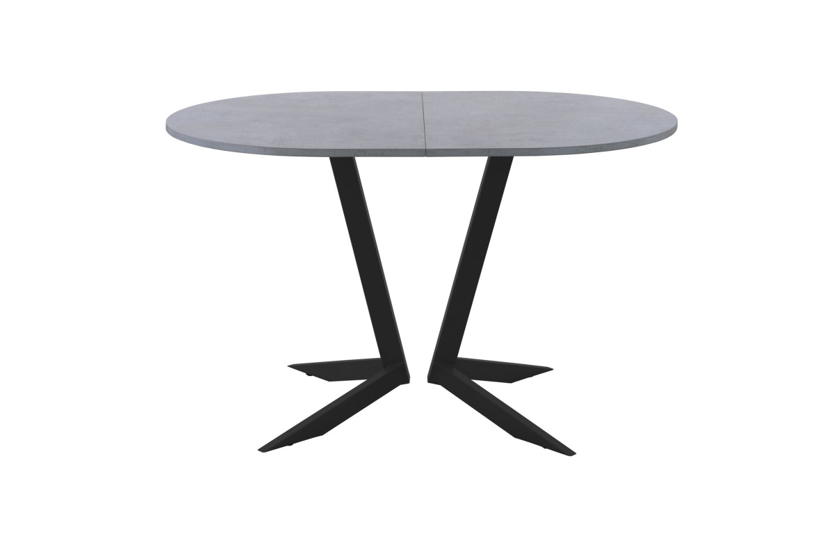 Обеденный стол AMC Elite (серии SLIM) / E19(1200) D3 (черный/Бетон Чикаго светло-серый)