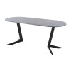 Обеденный стол AMC Elite (серии SLIM) / E19(1200) D3 (черный/Бетон Чикаго светло-серый)