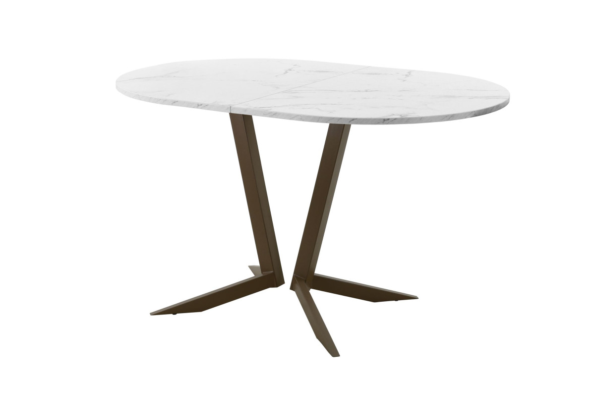 Обеденный стол AMC Elite (серии SLIM) / E19(1200) D3 (коричневый/Мрамор Кристалл)