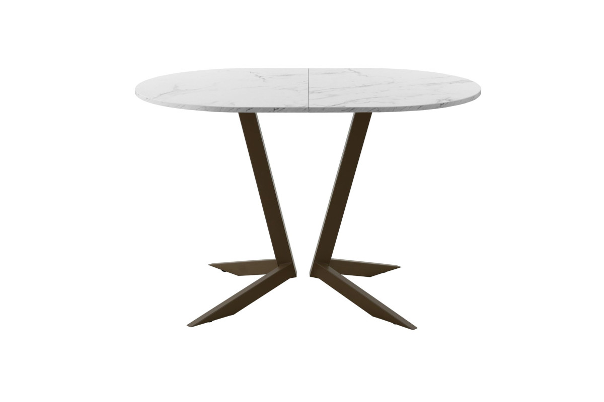 Обеденный стол AMC Elite (серии SLIM) / E19(1200) D3 (коричневый/Мрамор Кристалл)