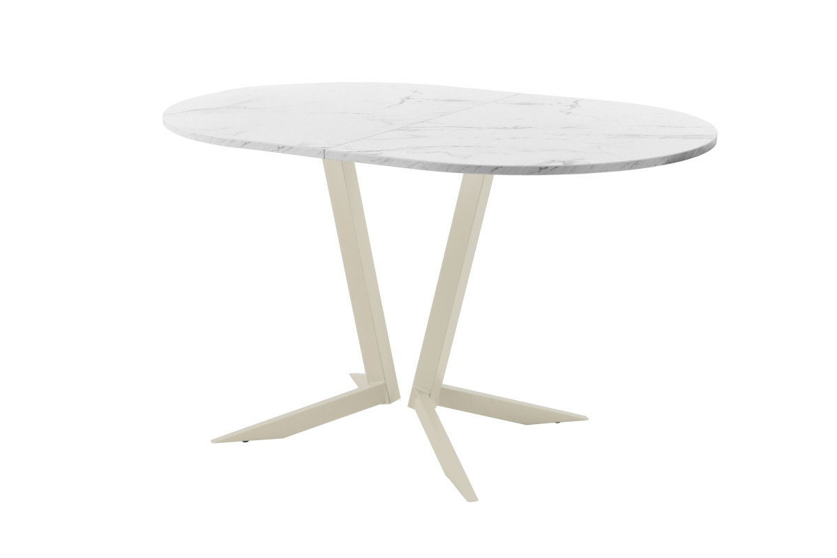 Обеденный стол AMC Elite (серии SLIM) / E19(1100) D3 (бежевый/Мрамор Кристалл)