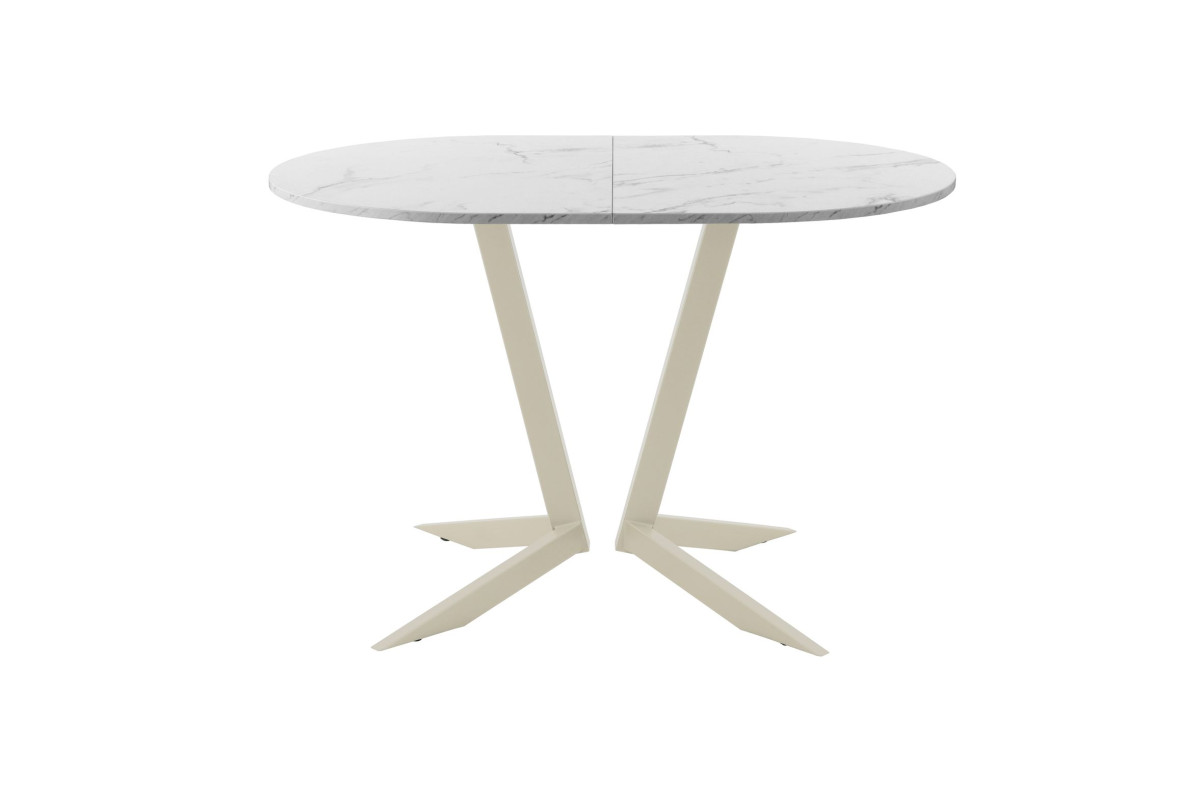 Обеденный стол AMC Elite (серии SLIM) / E19(1100) D3 (бежевый/Мрамор Кристалл)