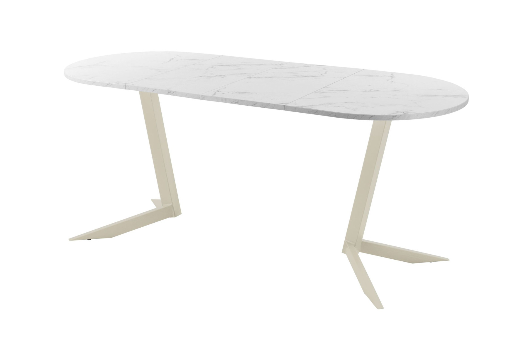 Обеденный стол AMC Elite (серии SLIM) / E19(1100) D3 (бежевый/Мрамор Кристалл)