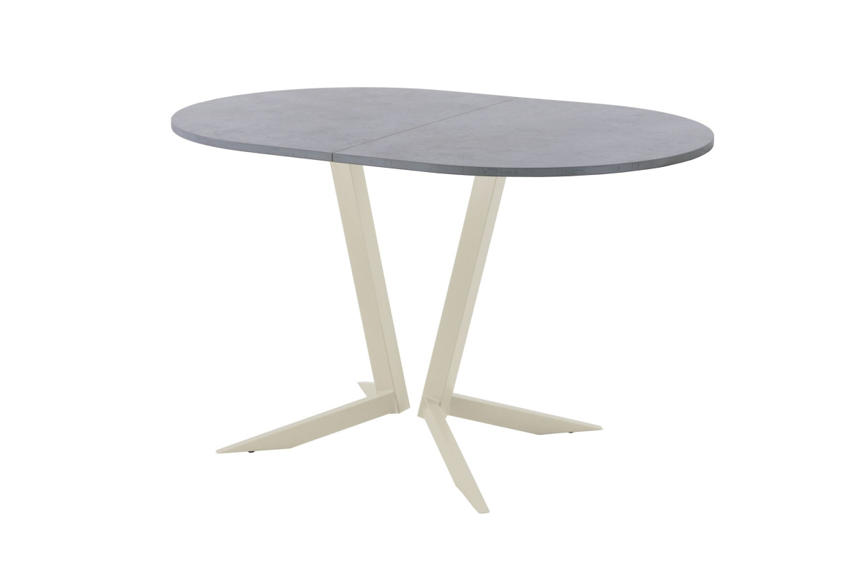 Обеденный стол AMC Elite (серии SLIM) / E19(1100) D3 (бежевый/Бетон Чикаго светло-серый)