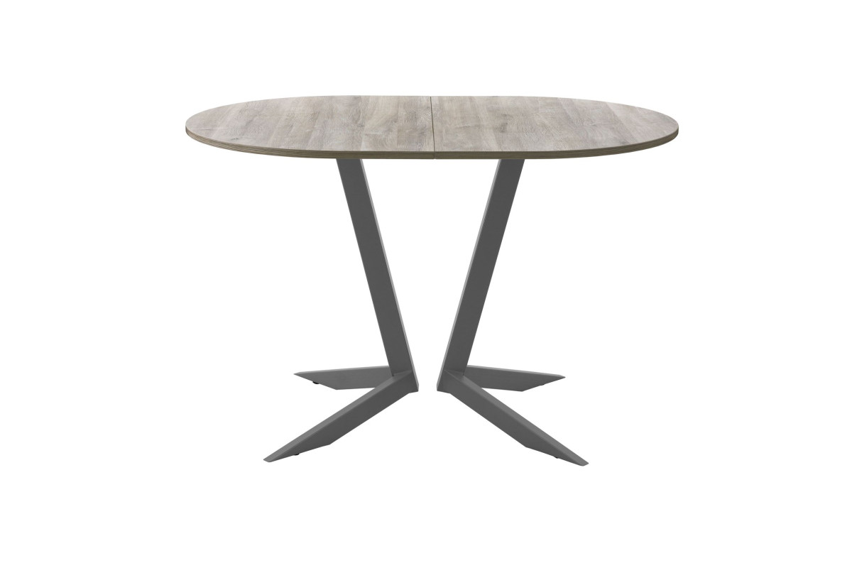 Обеденный стол AMC Elite (серии SLIM) / E19(1100) D3 (графит/Дуб Уайт-Ривер песочно-бежевый)