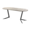 Обеденный стол AMC Elite (серии SLIM) / E19(1100) D3 (графит/Дуб Уайт-Ривер песочно-бежевый)