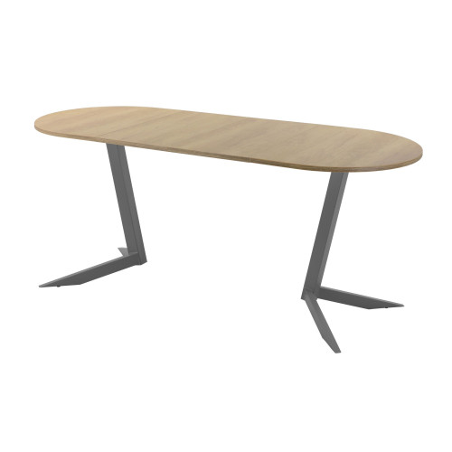 Обеденный стол AMC Elite (серии SLIM) / E19(1200) D3 (графит/Дуб Небраска Натуральный)