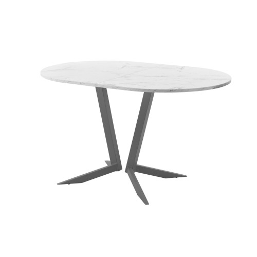 Обеденный стол AMC Elite (серии SLIM) / E19(1100) D3 (графит/Мрамор Кристалл)