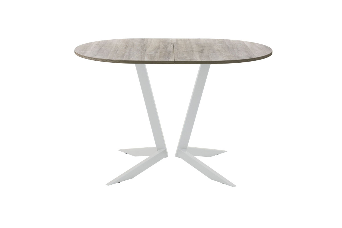 Обеденный стол AMC Elite (серии SLIM) / E19(1100) D3 (серебро/Дуб Уайт-Ривер песочно-бежевый)