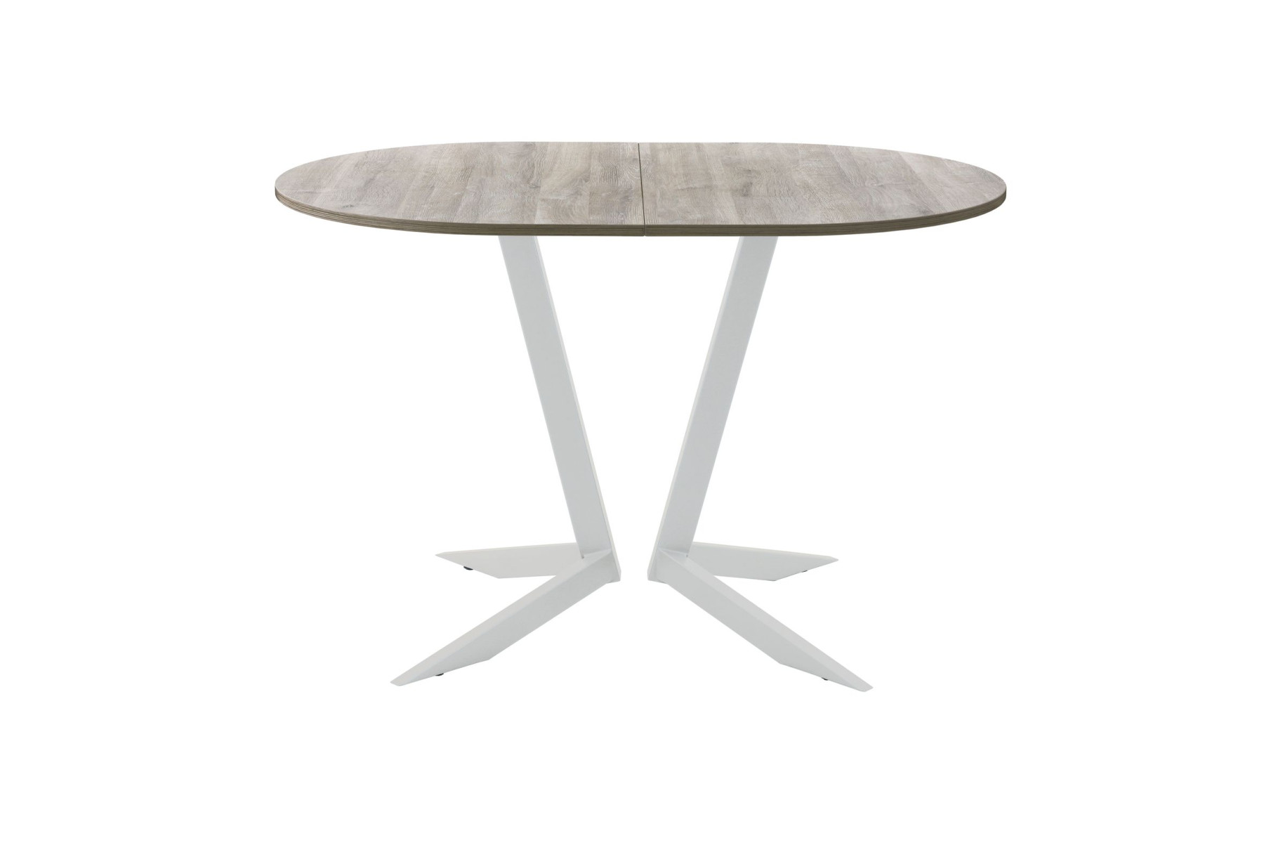 Обеденный стол AMC Elite (серии SLIM) / E19(1100) D3 (серебро/Дуб Уайт-Ривер песочно-бежевый)