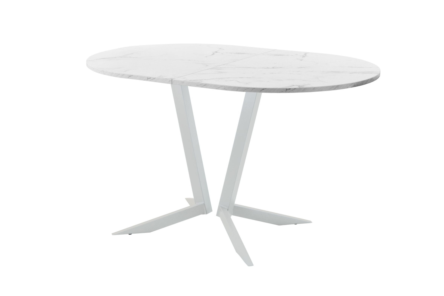 Обеденный стол AMC Elite (серии SLIM) / E19(1200) D3 (серебро/Мрамор Кристалл)