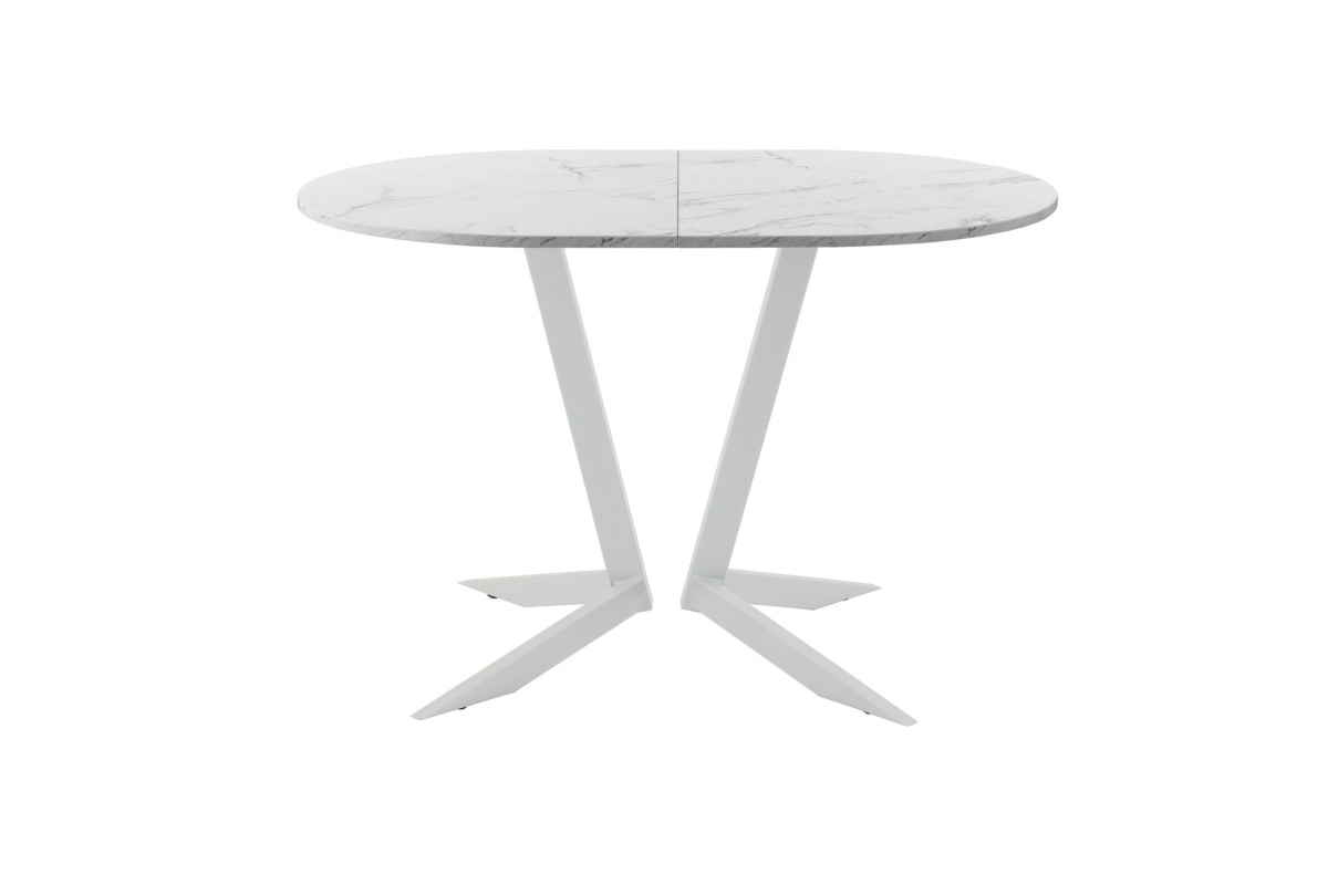 Обеденный стол AMC Elite (серии SLIM) / E19(1200) D3 (серебро/Мрамор Кристалл)