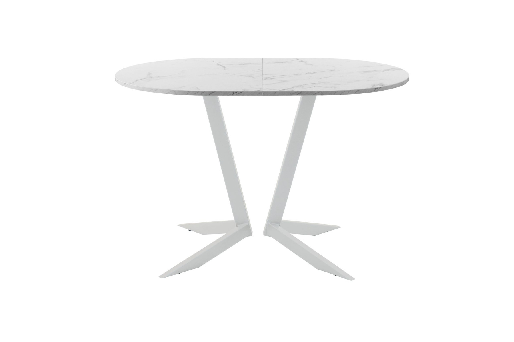 Обеденный стол AMC Elite (серии SLIM) / E19(1200) D3 (серебро/Мрамор Кристалл)