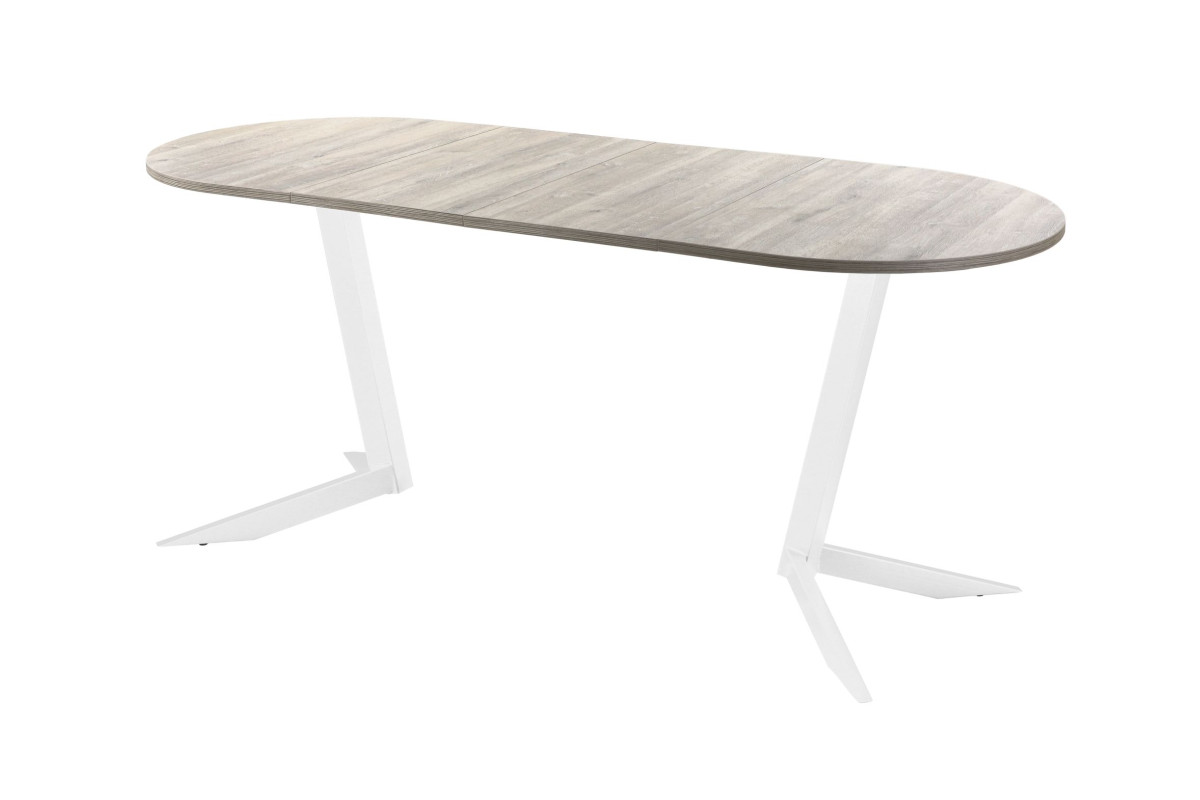 Обеденный стол AMC Elite (серии SLIM) / E19(1200) D3 (белый/Дуб Уайт-Ривер песочно-бежевый)