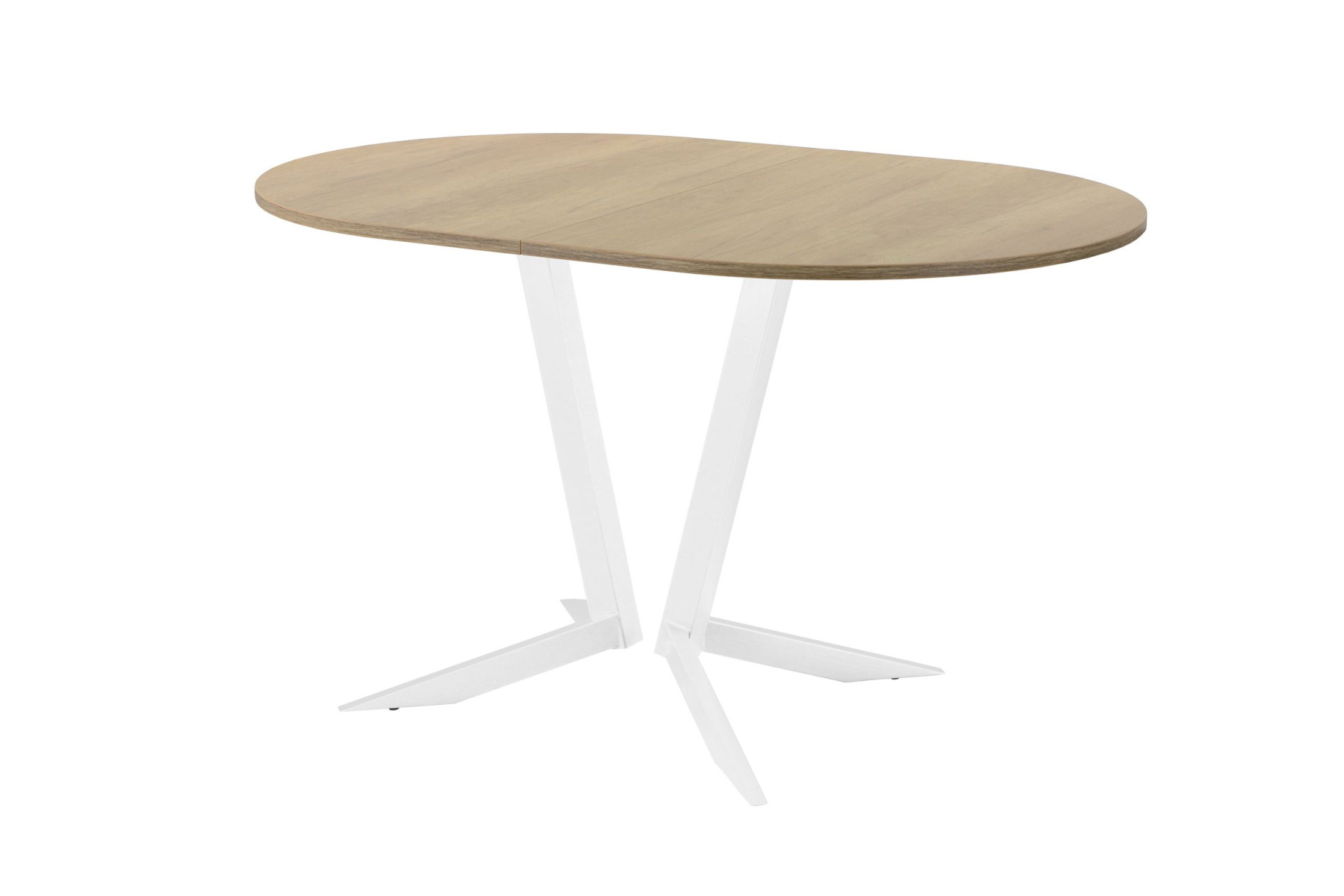 Обеденный стол AMC Elite (серии SLIM) / E19(1100) D3 (белый/Дуб Небраска Натуральный)