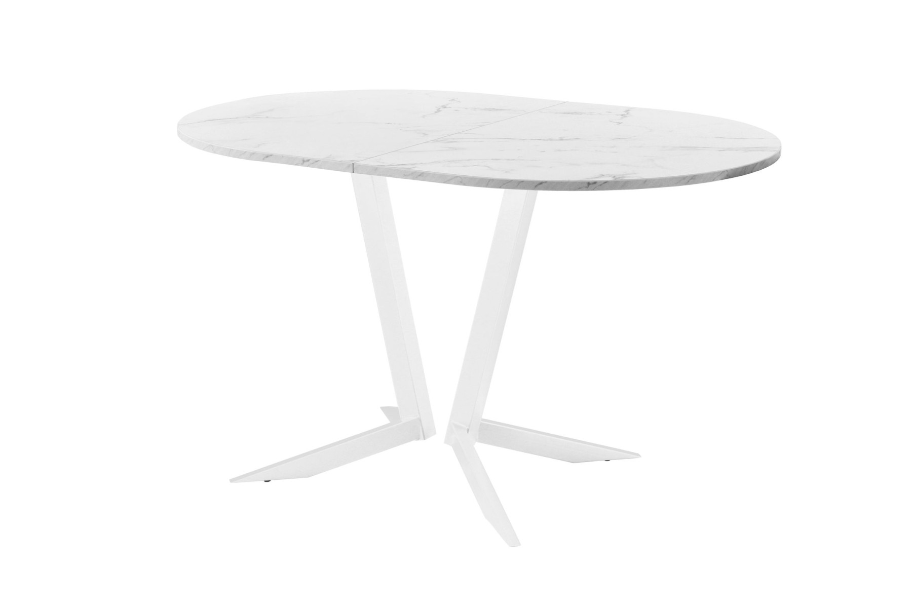 Обеденный стол AMC Elite (серии SLIM) / E19(1200) D3 (белый/Мрамор Кристалл)