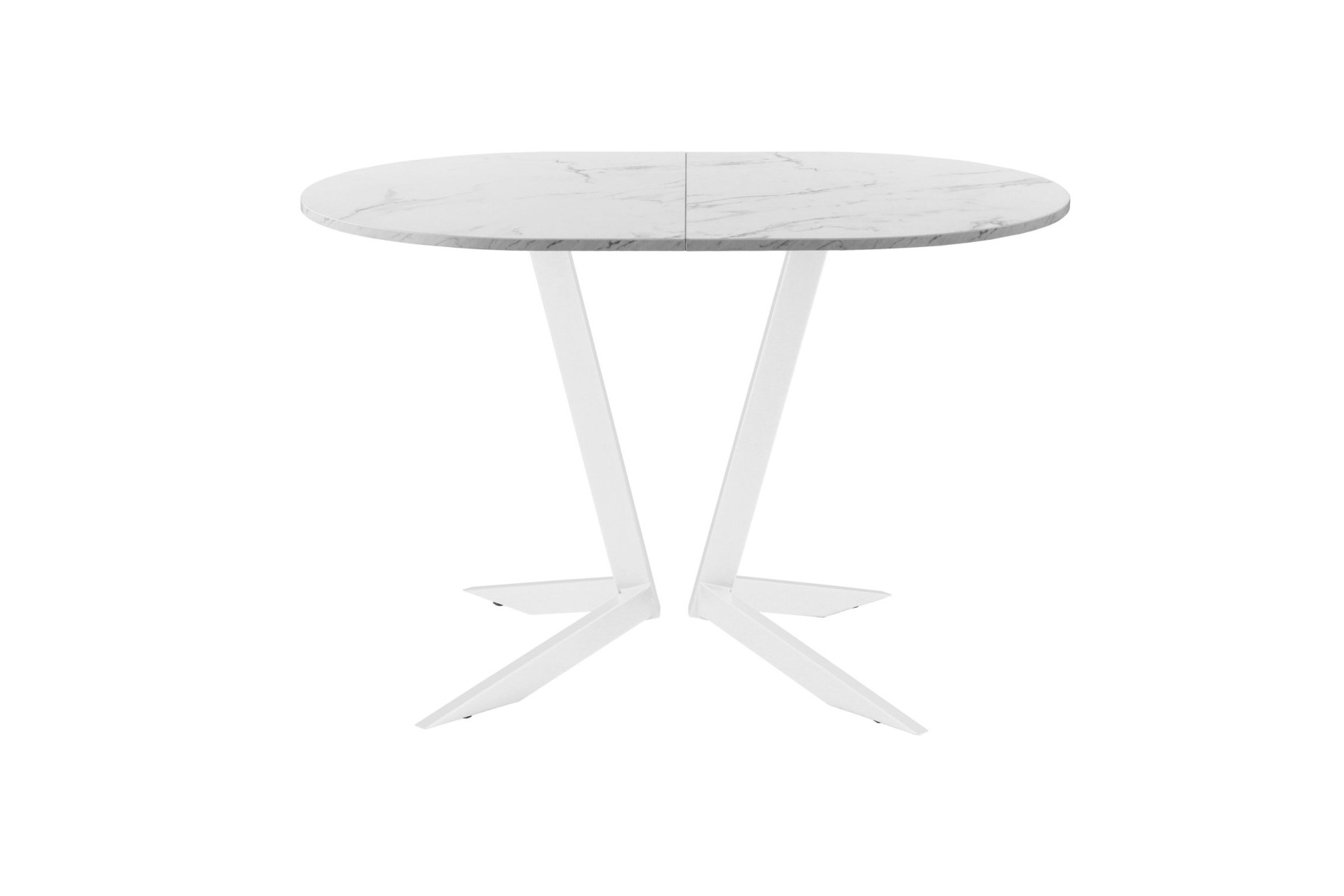 Обеденный стол AMC Elite (серии SLIM) / E19(1200) D3 (белый/Мрамор Кристалл)