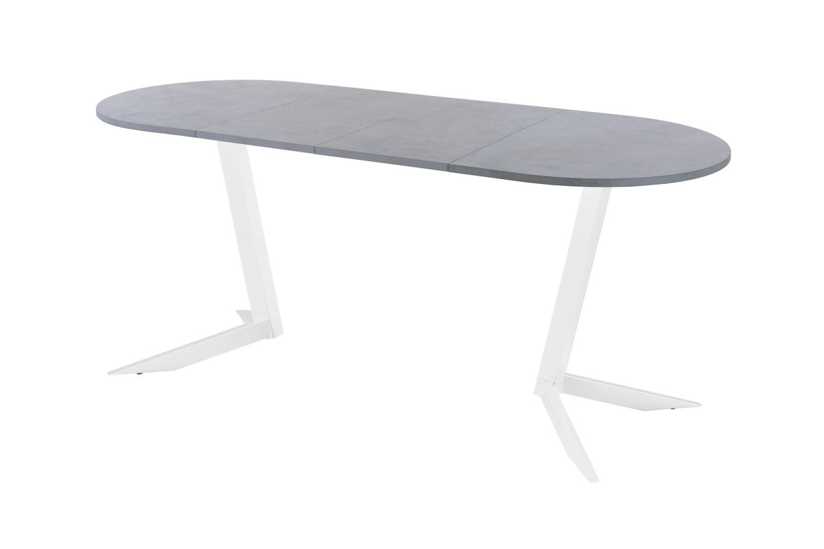 Обеденный стол AMC Elite (серии SLIM) / E19(1100) D3 (белый/Бетон Чикаго светло-серый)
