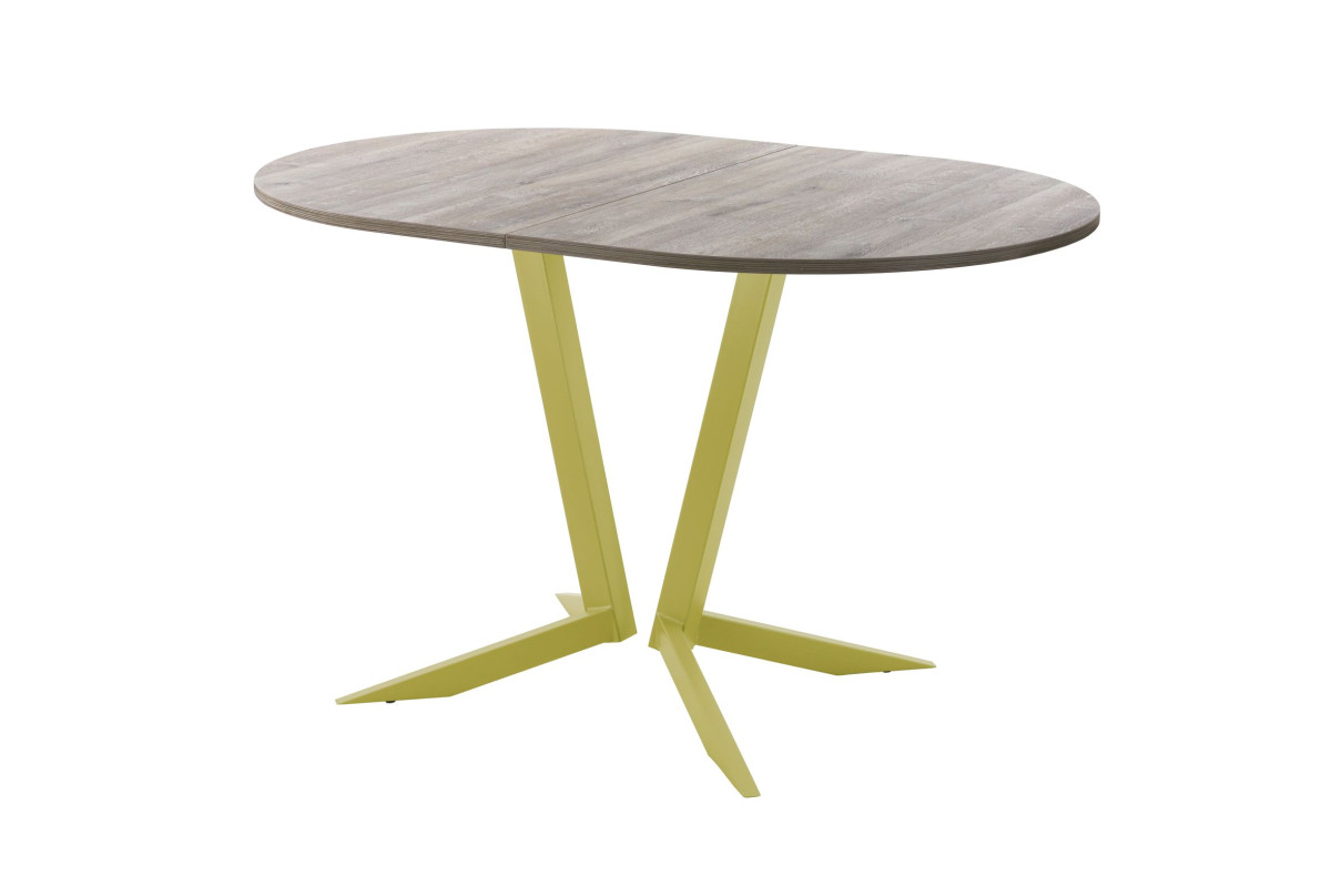 Обеденный стол AMC Elite (серии SLIM) / E19(1200) D3 (золото/Дуб Уайт-Ривер песочно-бежевый)