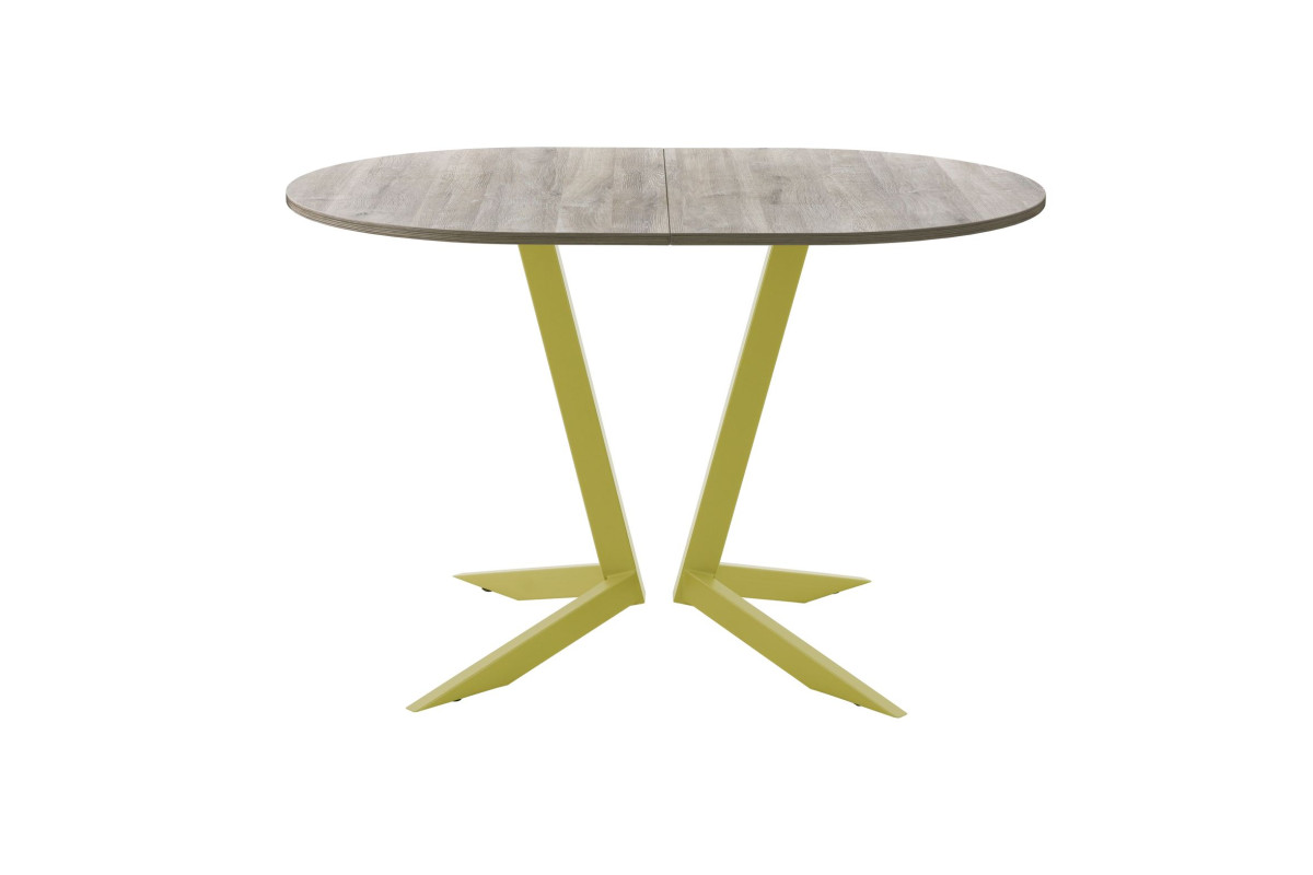 Обеденный стол AMC Elite (серии SLIM) / E19(1200) D3 (золото/Дуб Уайт-Ривер песочно-бежевый)