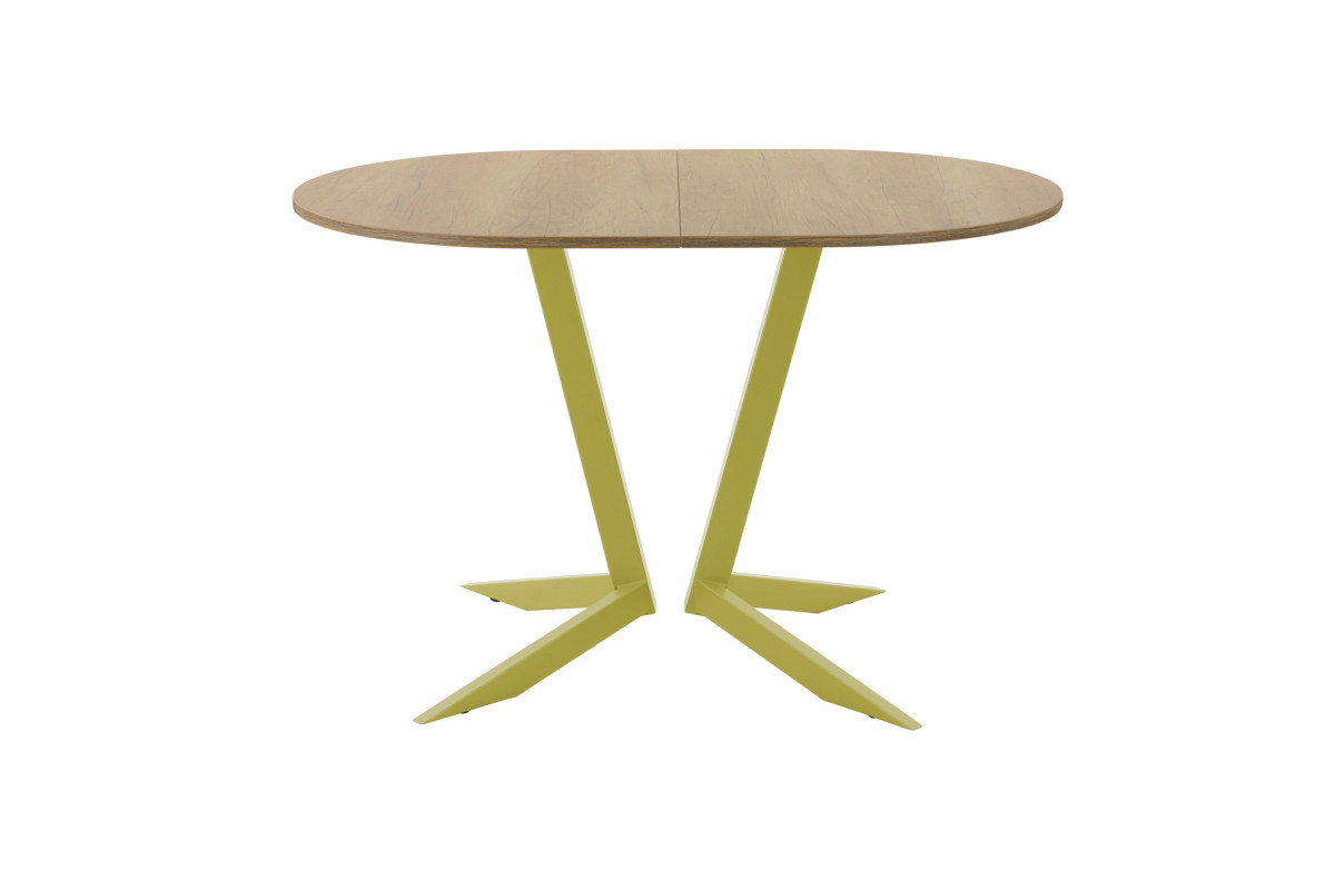 Обеденный стол AMC Elite (серии SLIM) / E19(1200) D3 (золото/Дуб Небраска Натуральный)