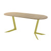 Обеденный стол AMC Elite (серии SLIM) / E19(1200) D3 (золото/Дуб Небраска Натуральный)