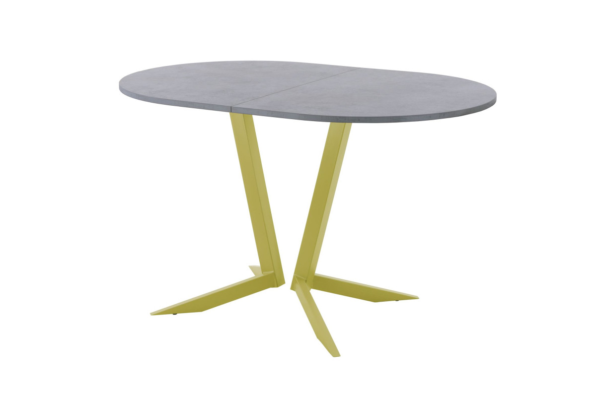Обеденный стол AMC Elite (серии SLIM) / E19(1200) D3 (золото/Бетон Чикаго светло-серый)