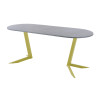 Обеденный стол AMC Elite (серии SLIM) / E19(1200) D3 (золото/Бетон Чикаго светло-серый)