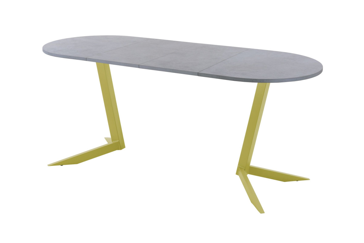 Обеденный стол AMC Elite (серии SLIM) / E19(1200) D3 (золото/Бетон Чикаго светло-серый)