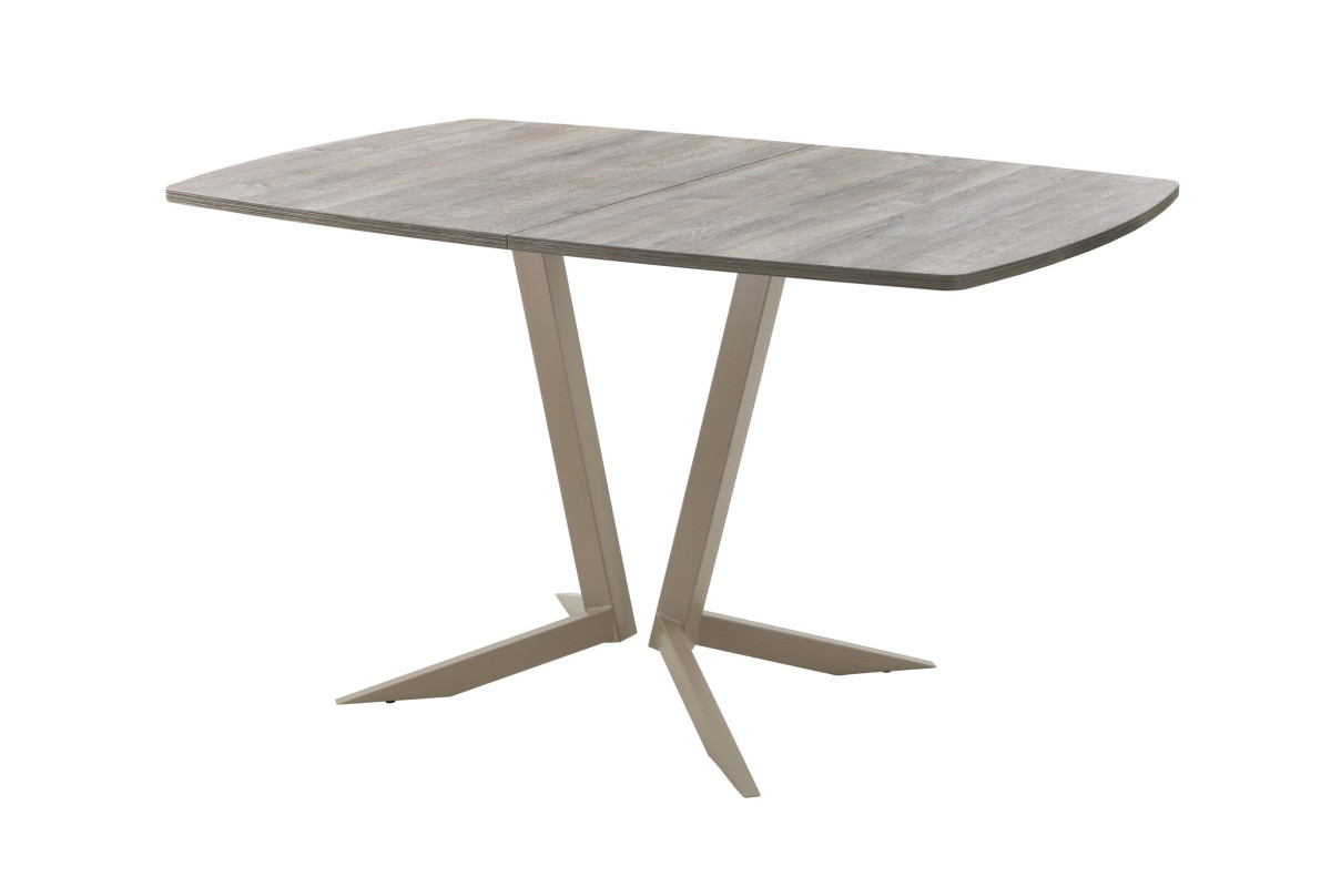 Обеденный стол AMC Elite (серии SLIM) / E19(1100) D6 (капучино/Дуб Уайт-Ривер песочно-бежевый)