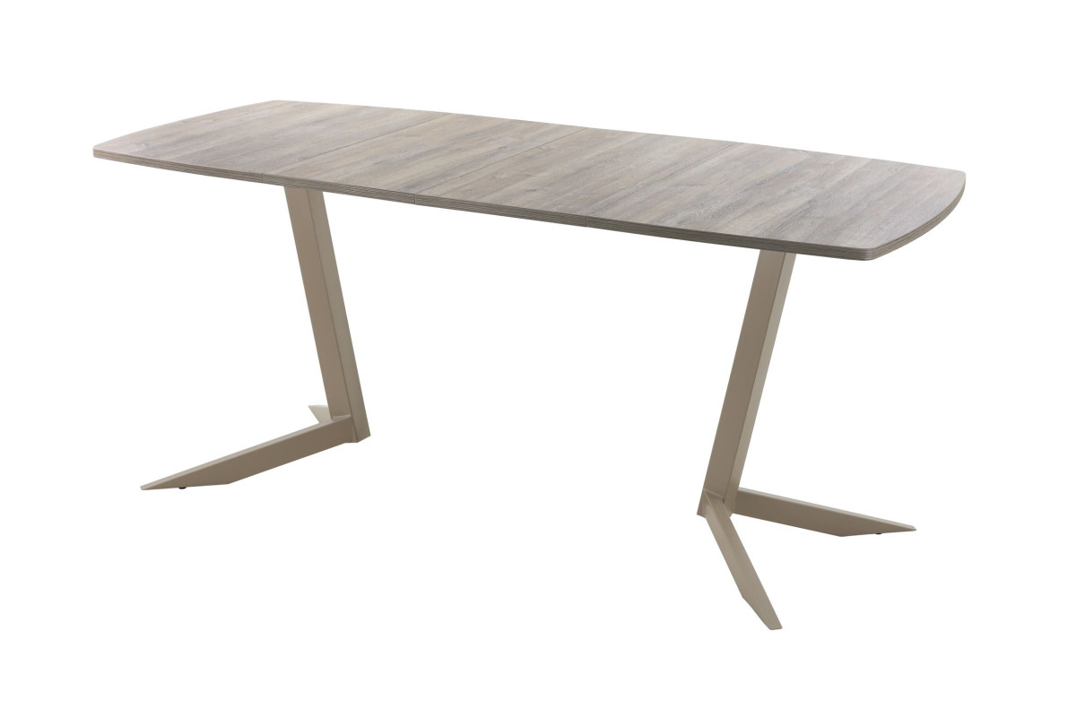 Обеденный стол AMC Elite (серии SLIM) / E19(1100) D6 (капучино/Дуб Уайт-Ривер песочно-бежевый)