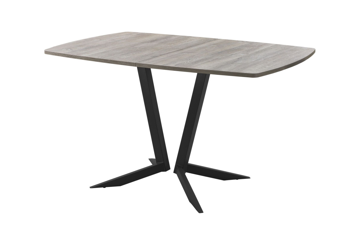 Обеденный стол AMC Elite (серии SLIM) / E19(1100) D6 (черный/Дуб Уайт-Ривер песочно-бежевый)