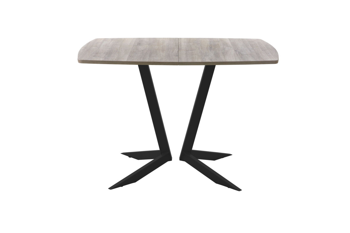 Обеденный стол AMC Elite (серии SLIM) / E19(1100) D6 (черный/Дуб Уайт-Ривер песочно-бежевый)