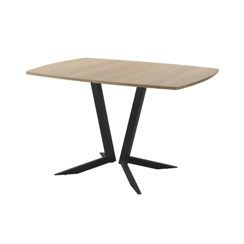 Обеденный стол AMC Elite (серии SLIM) / E19(1100) D6 (черный/Дуб Небраска Натуральный)