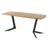 Обеденный стол AMC Elite (серии SLIM) / E19(1100) D6 (черный/Дуб Небраска Натуральный)